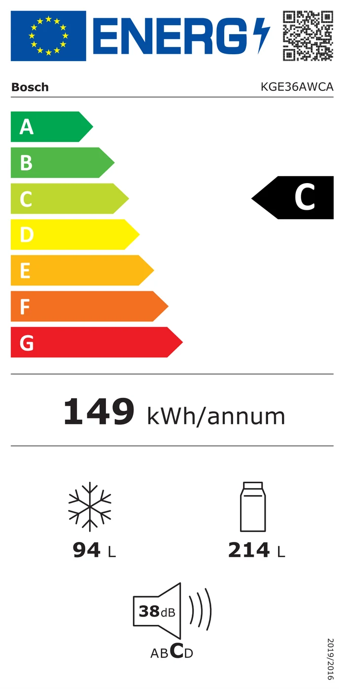 EU-Energielabel – Energieeffizienzklasse C