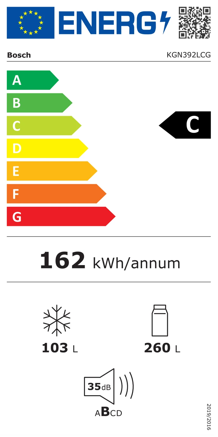 EU-Energielabel – Energieeffizienzklasse C