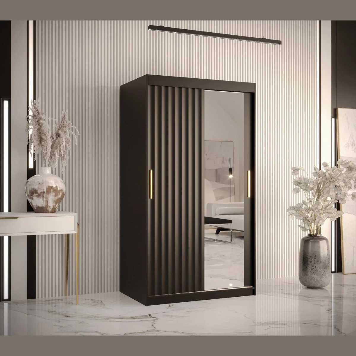 ABIKS MÖBEL RIFLO WAVE Schwebetürenschrank, elegantes Design, vielseitige Stauraumlösungen, stabile Konstruktion 2