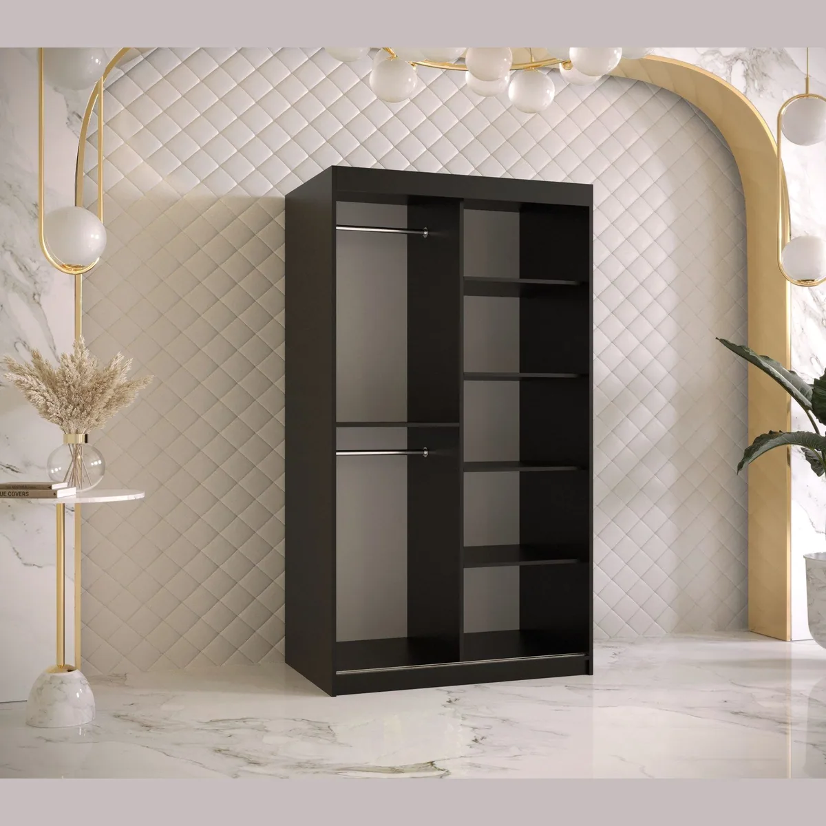 ABIKS MÖBEL RIFLO WAVE Schwebetürenschrank, elegantes Design, vielseitige Stauraumlösungen, stabile Konstruktion 3