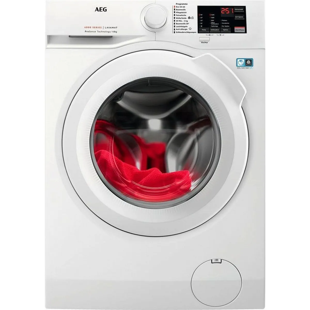 AEG L6FBA51480 Waschmaschine, 8 kg, 1400 U/min, Anti-Allergie-Programm