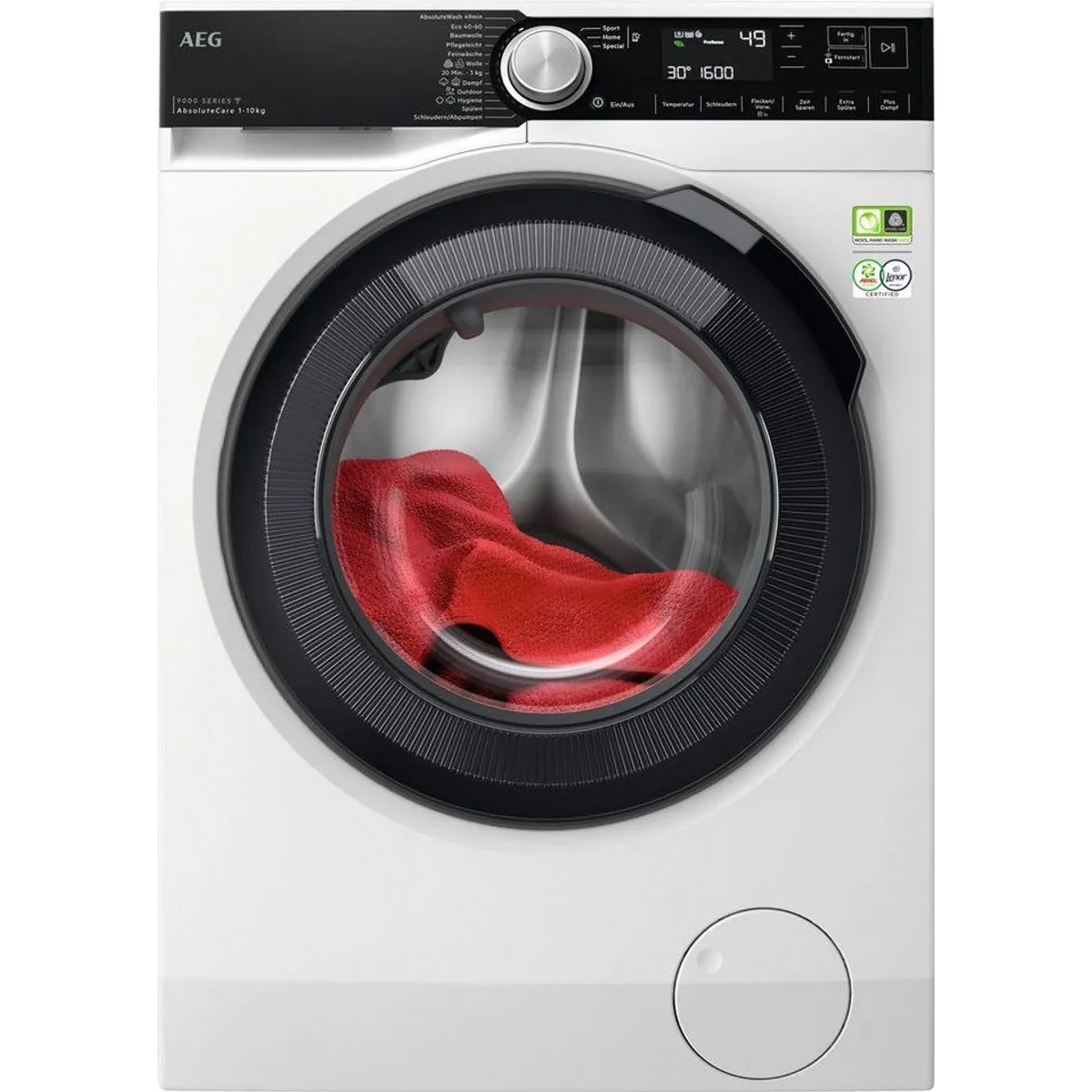AEG LR9W80600 Waschmaschine, 10 kg Fassungsvermögen, energiesparend, geräuscharmer Invertermotor