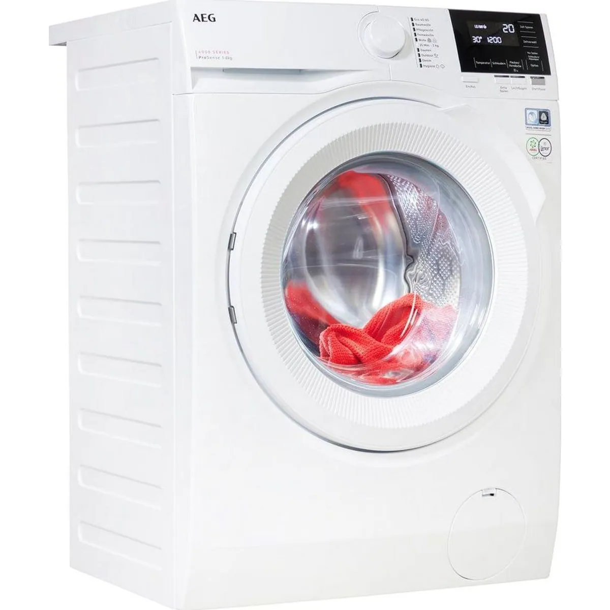 AEG Waschmaschine 6000 ProSense LR6A648, 8 kg, 1400 U/min, Hygiene-Programm mit Dampf