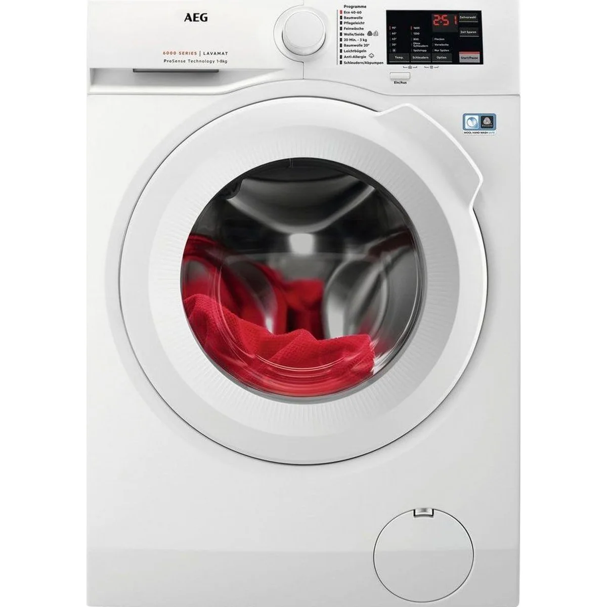 AEG L6FA68FL Waschmaschine, 8 kg, 1600 U/min, Anti-Allergie-Programm