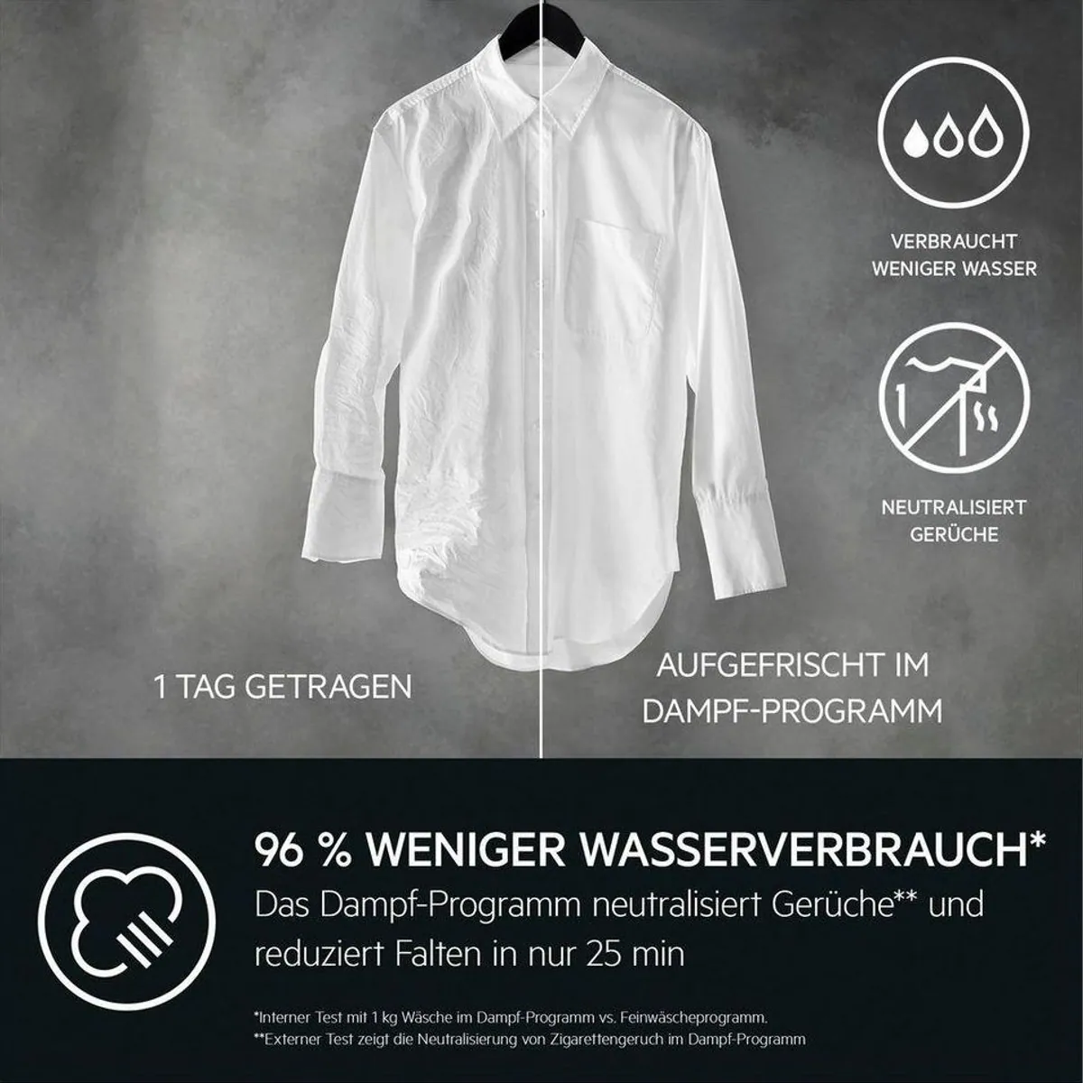 AEG LR7FA69FL Waschmaschine, 9 kg, 1600 U/min, ProSteam - Dampffunktion gegen Falten 3