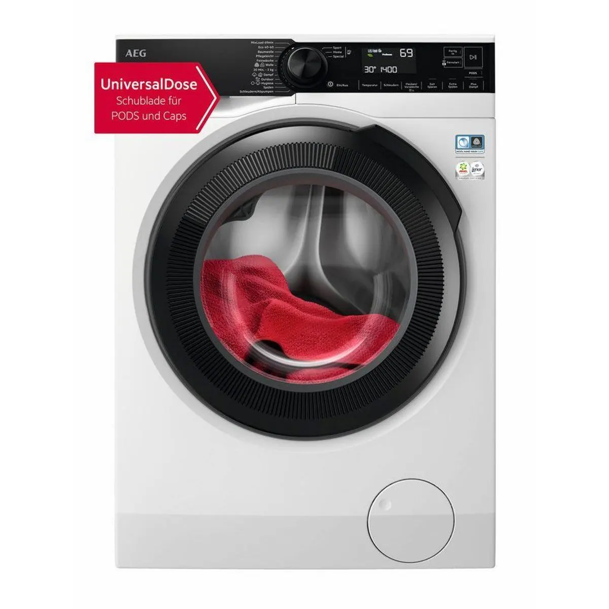 AEG Waschmaschine 7000 ProSteam LR7EA610FL, 10 kg, 1600 U/min, energieeffizient und leise