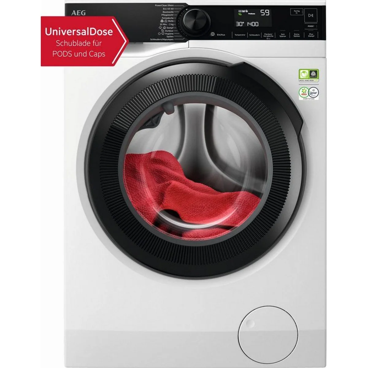 AEG Waschmaschine LR8EG75480, 8 kg, 1400 U/min, innovative UniversalDose-Technologie