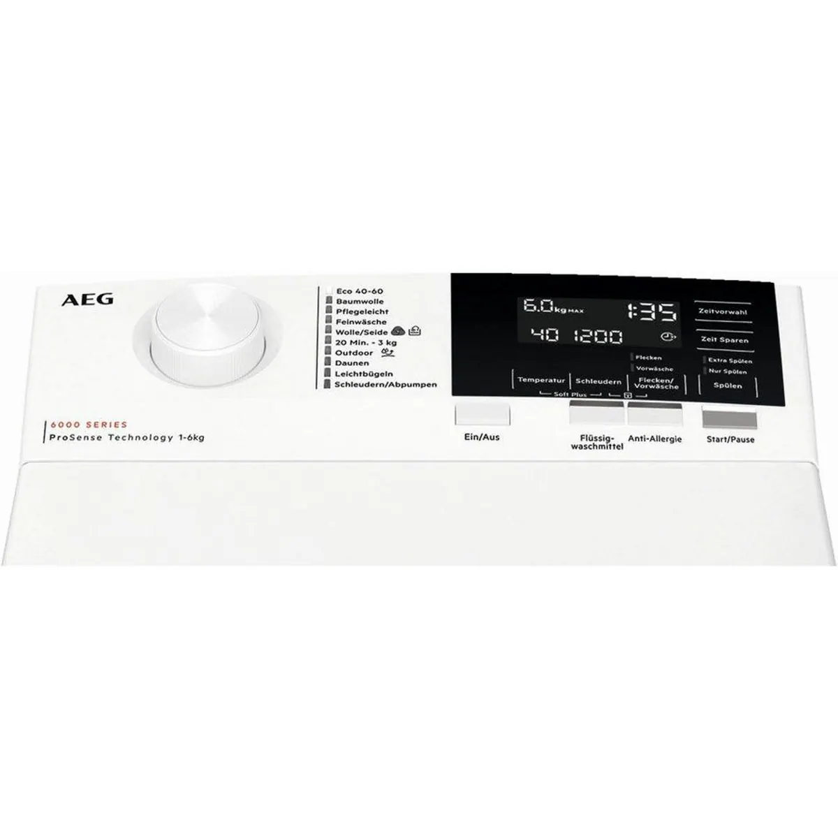 AEG LTR6A360TL Toplader-Waschmaschine, 6 kg, 1300 U/min, Anti-Allergie-Programm 2