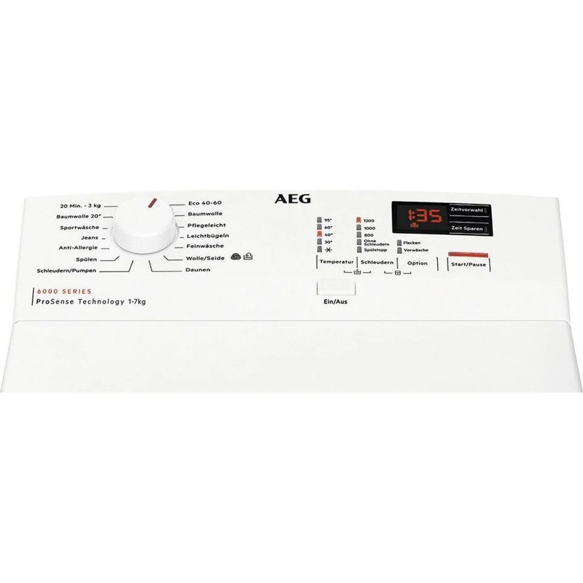 AEG LTR6N40270 Waschmaschine Toplader, 7 kg, 1200 U/min, Anti-Allergie-Programm 2