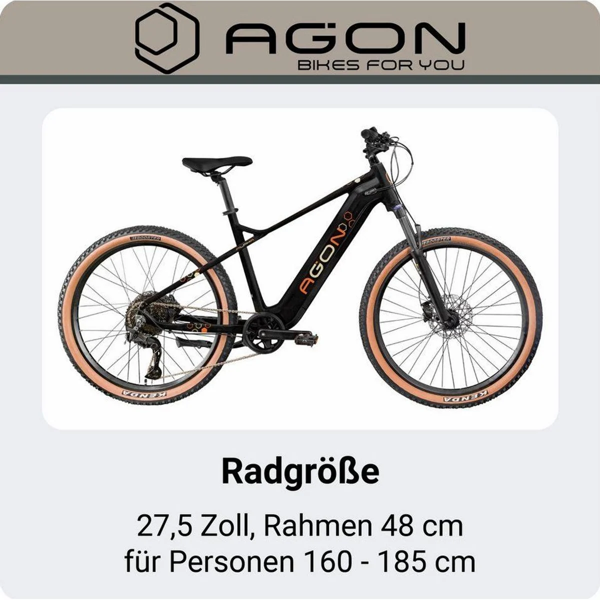AGON E-Bike Mountainbike Alpha, 10 Gang Shimano Deore, 540 Wh Akku, Front-Federgabel 2