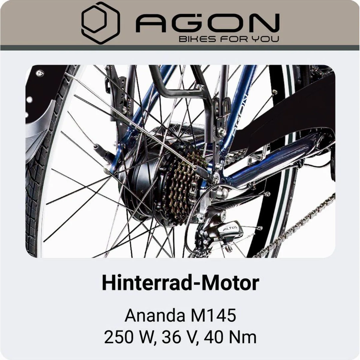 Agon Avesa E-Bike Trekkingrad, 21 Gang, 374 Wh, Heckmotor, Komfortabel & funktional 5