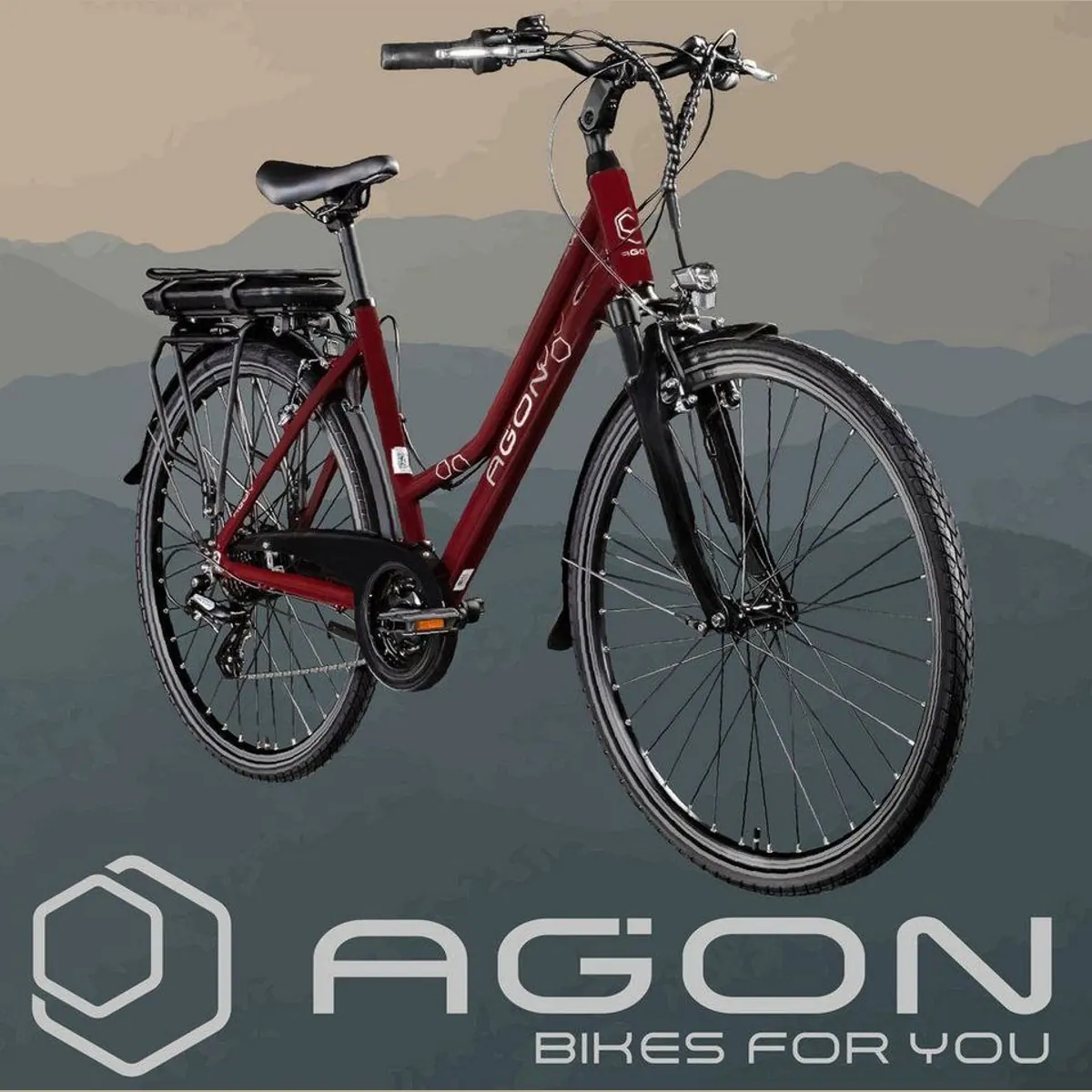 Agon Avesa E-Bike Trekkingrad, 21 Gang, 250W Heckmotor, 374 Wh Akku 5