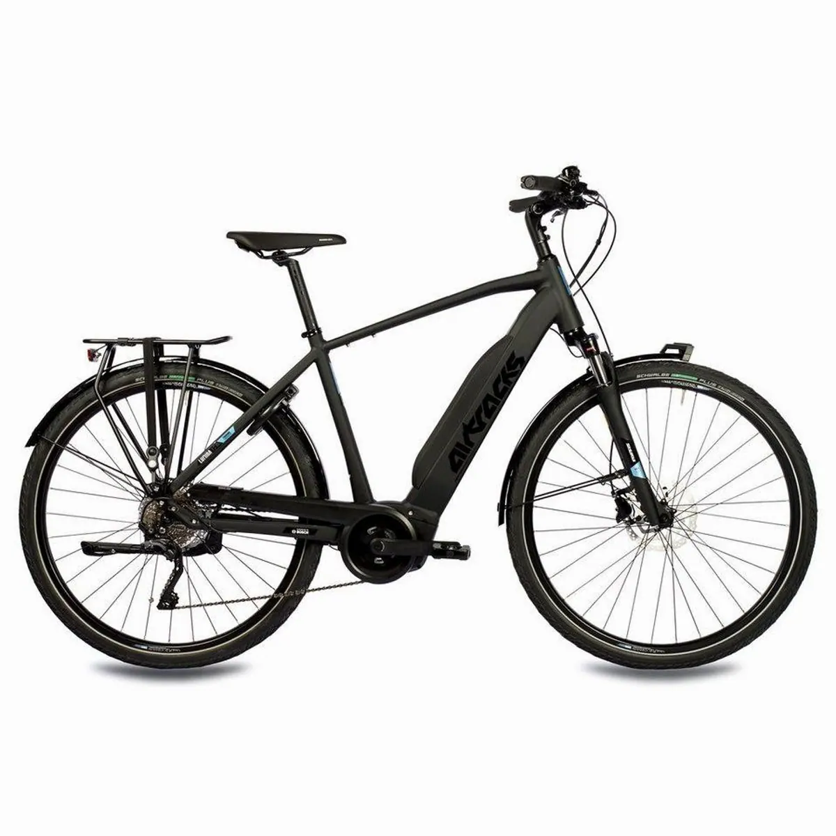 Airtracks E-Bike LUMINA, 28 Zoll Herren Trekkingrad mit Bosch Antrieb — 10-Gang Schaltung, komfortable Federgabel, starke Bremsen