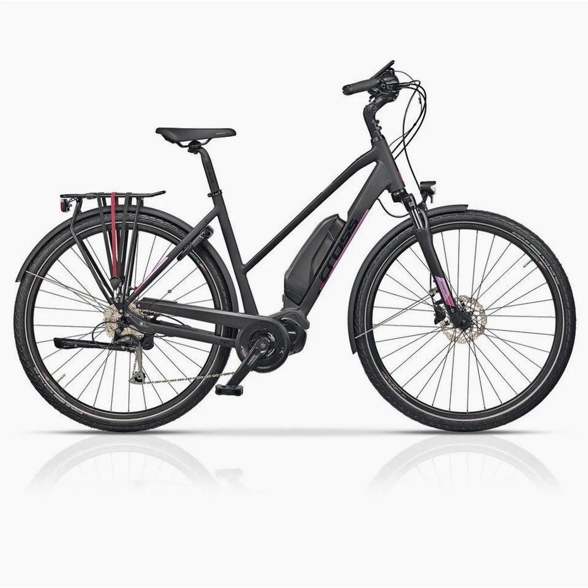 Airtracks E-Bike V-Tron, leistungsstarker Mittelmotor, 504 Wh Akku, 9-Gang Shimano — ideal für Trekkingtouren