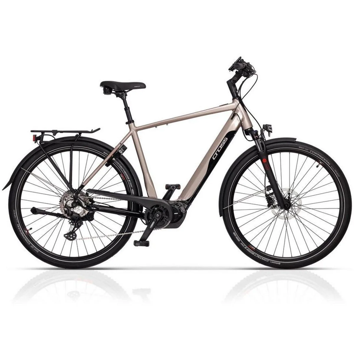 Airtracks e-TOURING 12.8 E-Bike, leistungsstarker Mittelmotor, 10-Gang Shimano Schaltung