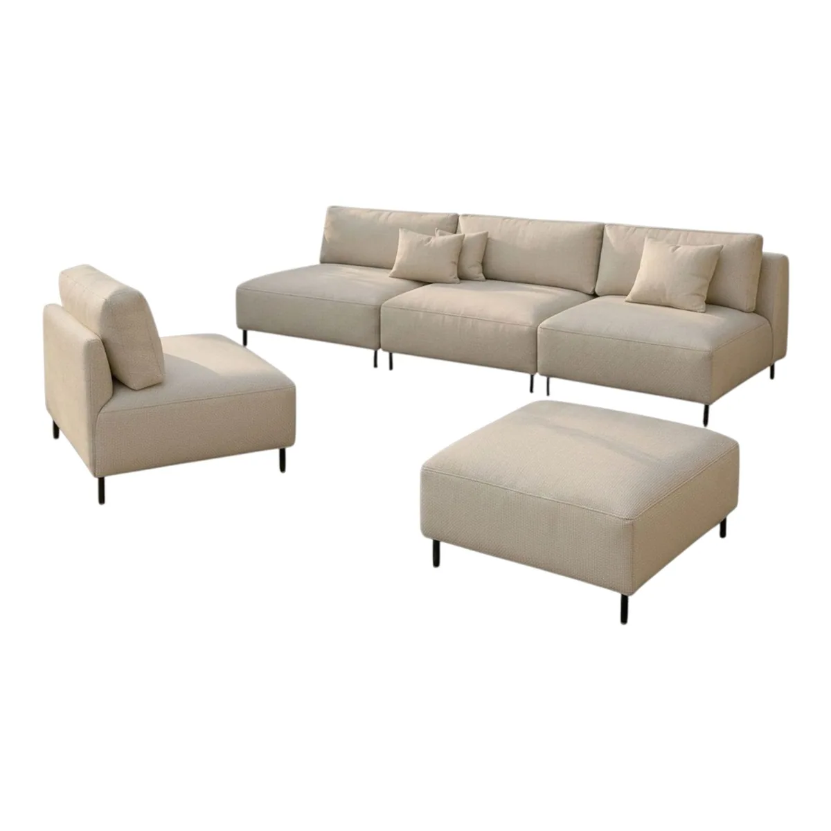 A&J MöbelLand Gartenlounge-Set SUN, modernes Design, wetterfest, modular 2