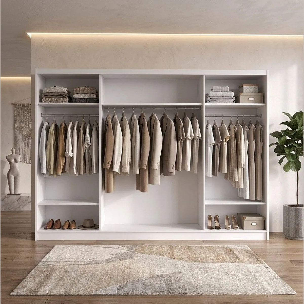 A&J MöbelLand Schiebetürenschrank BELANO, moderner Stil, großzügiger Stauraum, verschiedene Farben 3
