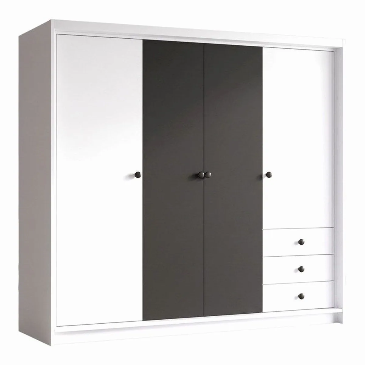FALKEN Drehtürenschrank, geräumig mit Schubladen – 200 cm Breite