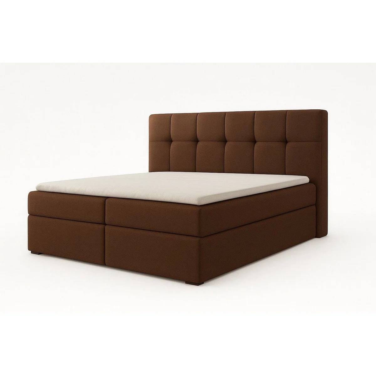 A&J MöbelLand Boxspringbett REF, Bettkasten, Topper, gepolstertes Kopfteil