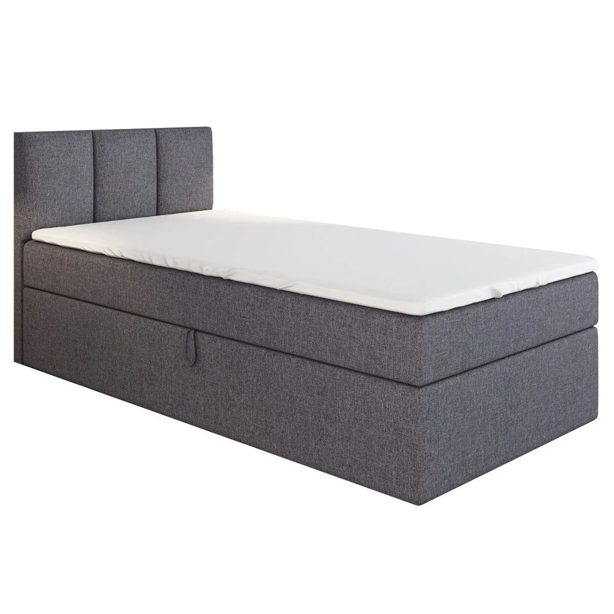 A&J MöbelLand Boxspringbett NASI, elegantes Design, Topper inklusive, Bettkasten