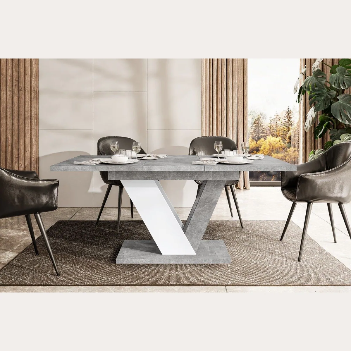 ALTDECOR Esstisch CLASI, ausziehbar, robustes Design, leicht zu reinigen — 120-160 x 80 x 75 cm 5