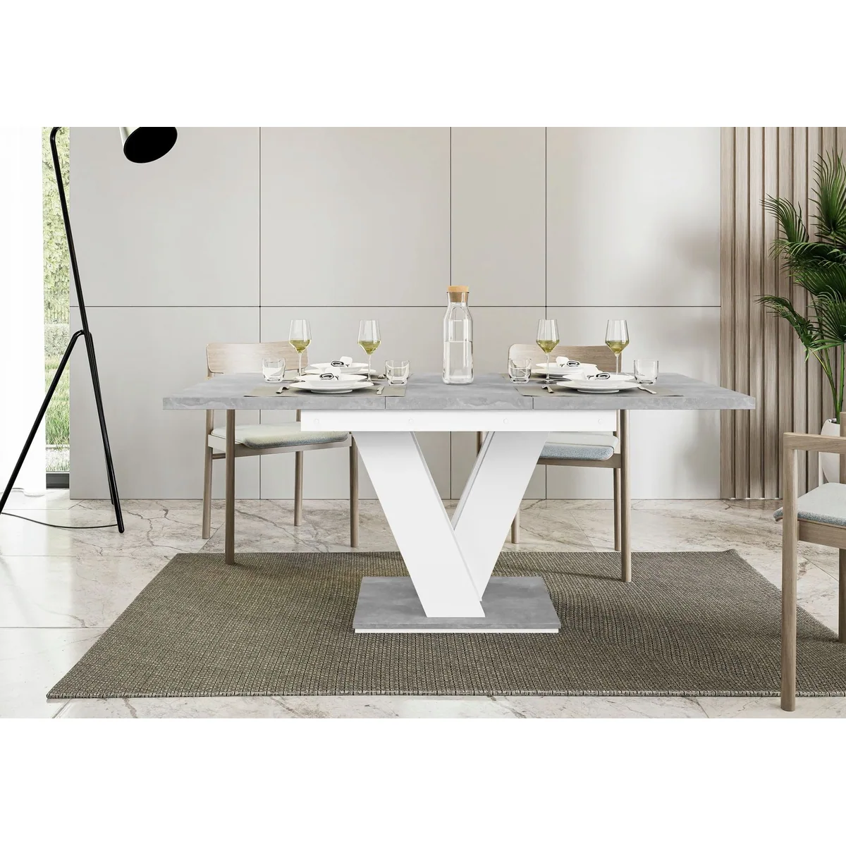 ALTDECOR Esstisch ASIV, ausziehbar von 120 auf 160 cm, robustes Design 3