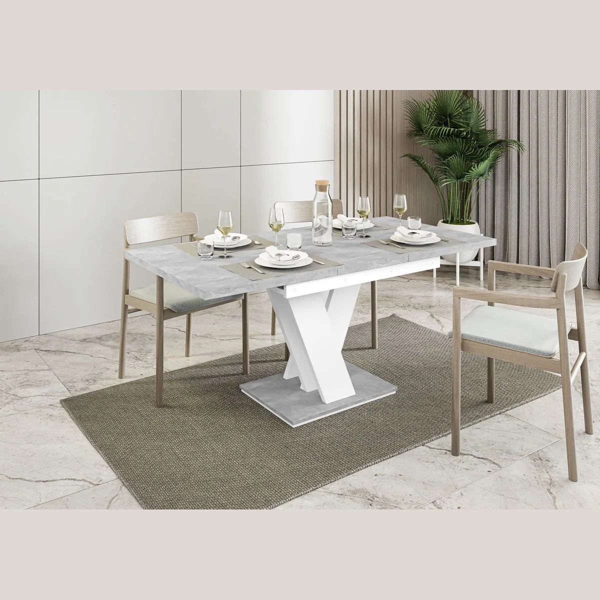 ALTDECOR Esstisch ASIV, ausziehbar von 120 auf 160 cm, robustes Design 5