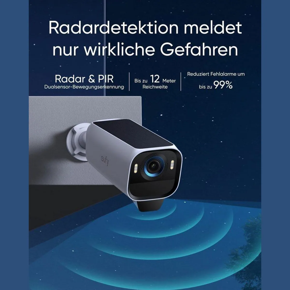 Anker eufy Überwachungskamera S3 Pro, 4K Auflösung, verbesserte Nachtsicht, kabellos und solarbetrieben 4