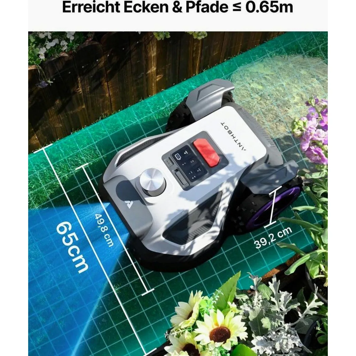 ANTHBOT M5 LiDAR Mähroboter, 360° LiDAR, App-gesteuerte Schnitthöhe, bis 600 m² 4