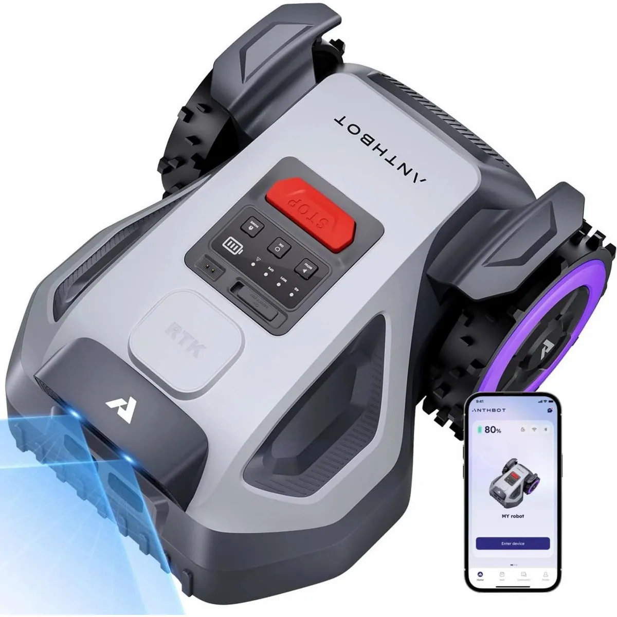 ANTHBOT M9 Mähroboter, RTK-Navigation, KI-Hindernisvermeidung, App-Steuerung