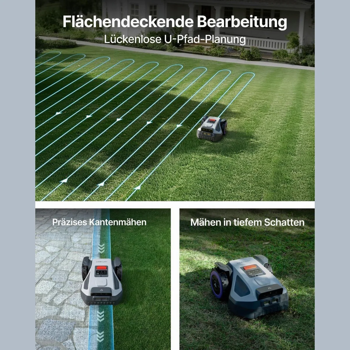 ANTHBOT M9 Mähroboter, RTK-Navigation, KI-Hindernisvermeidung, App-Steuerung 3