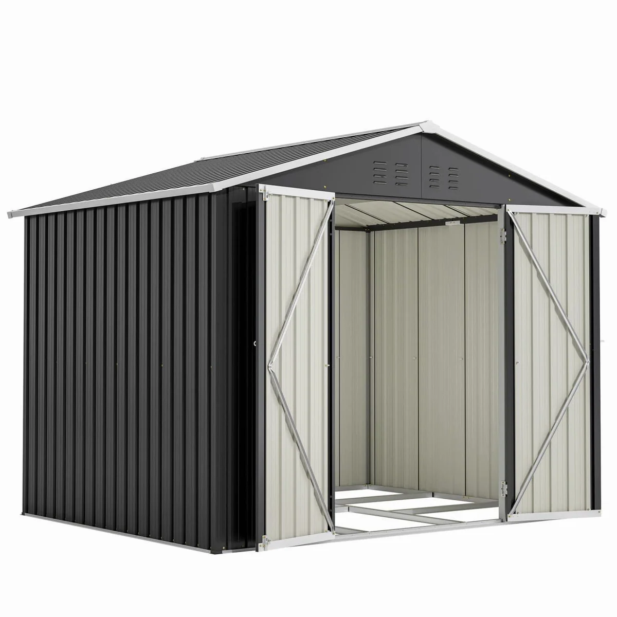 ANYSUN Gartenhaus Metall Gerätehaus, wind- und feuchtigkeitsfest, abschließbar 2