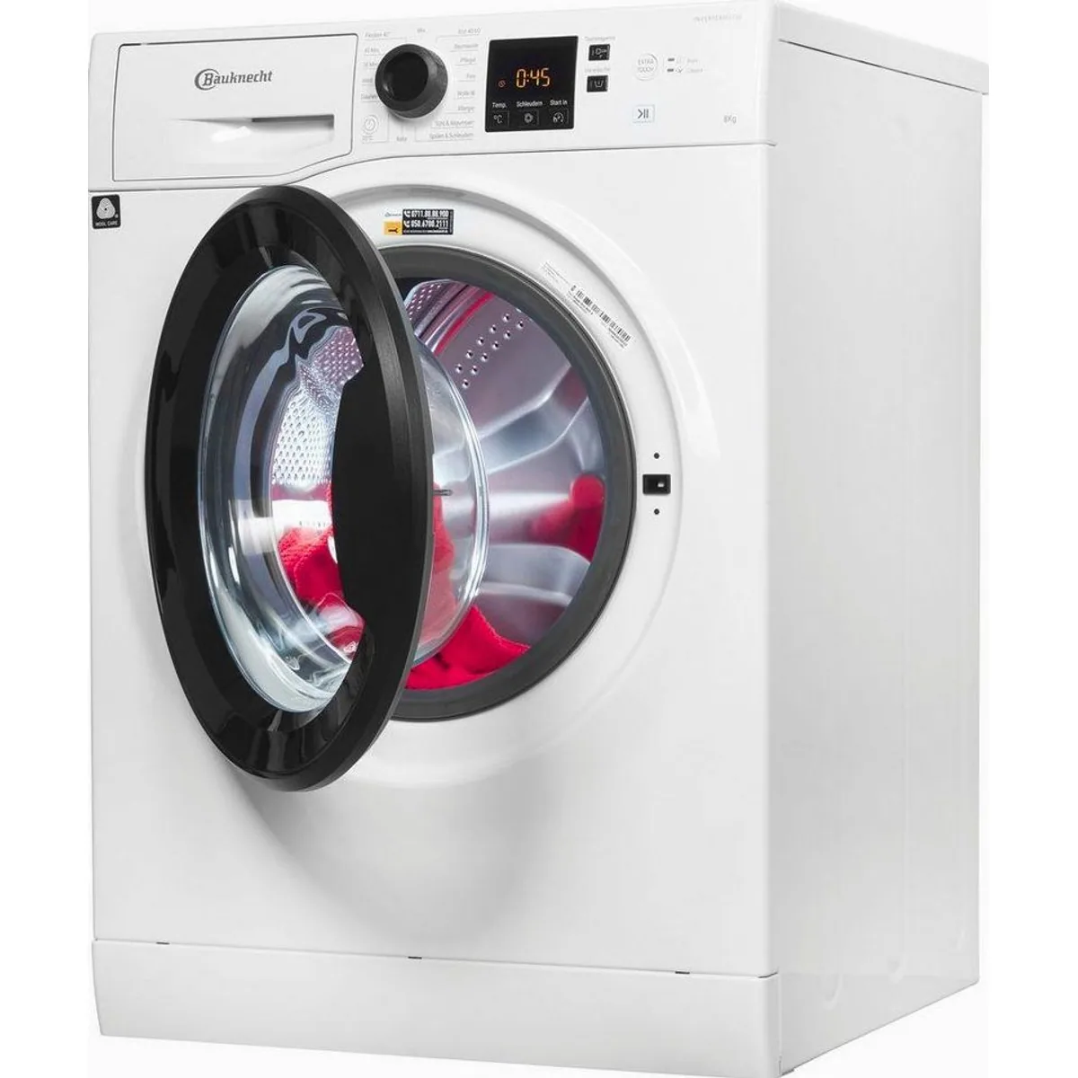 BAUKNECHT Super Eco 845 A Waschmaschine, 8 kg, 1400 U/min, Kurzprogramm 45 Minuten 3