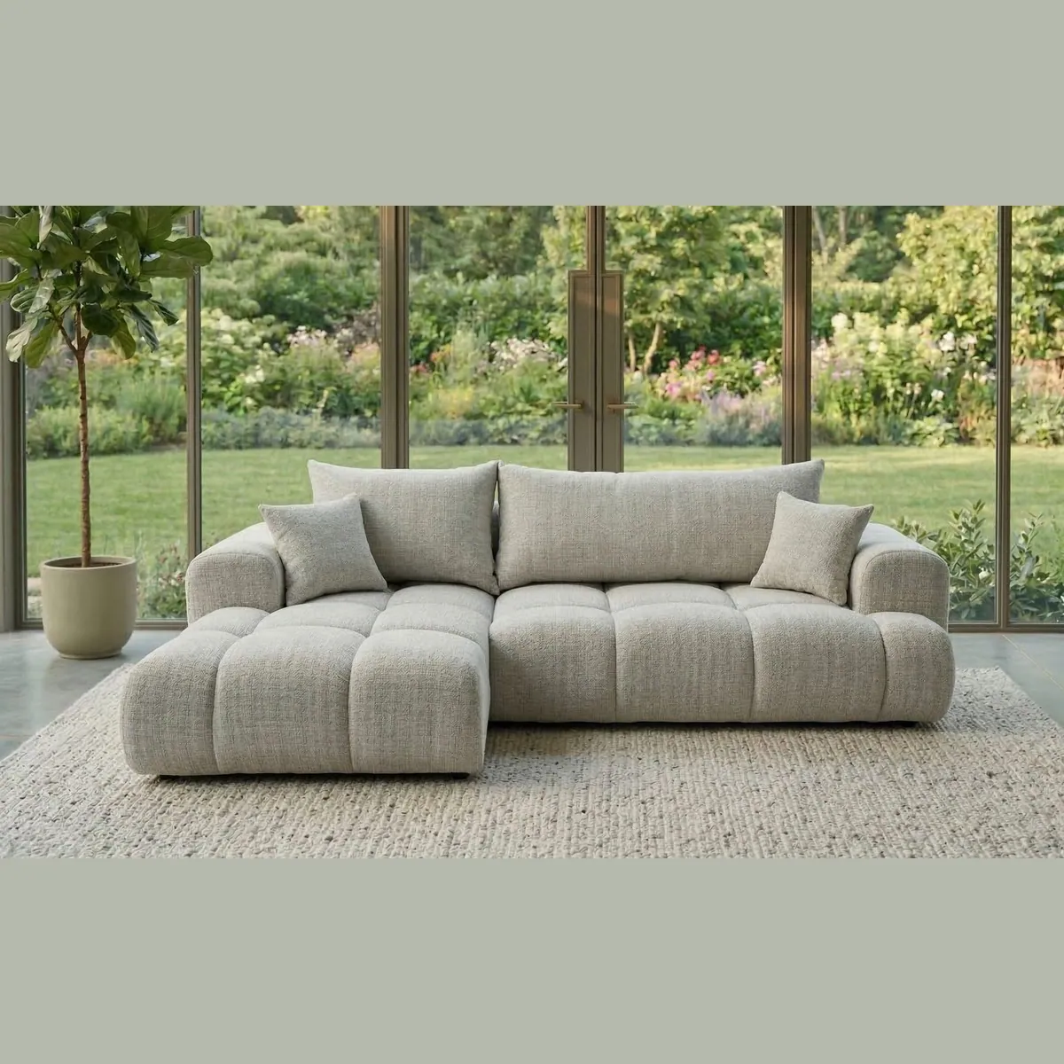 B&B Home Vitton II Sofa, elegantes Design mit Schlaffunktion und Bettkasten 2