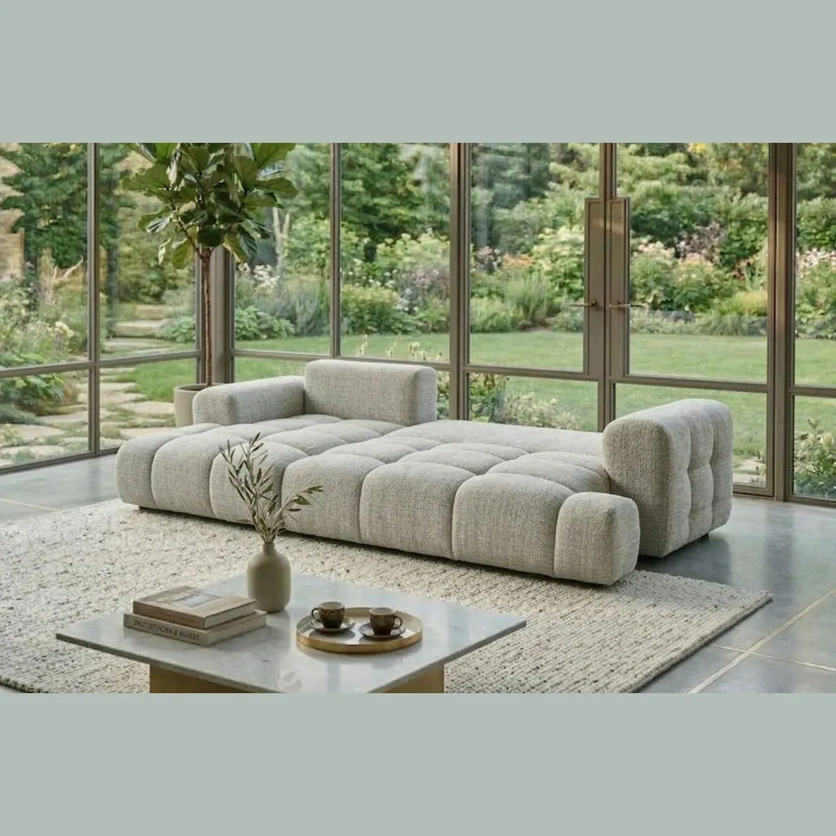 B&B Home Vitton II Sofa, elegantes Design mit Schlaffunktion und Bettkasten 3