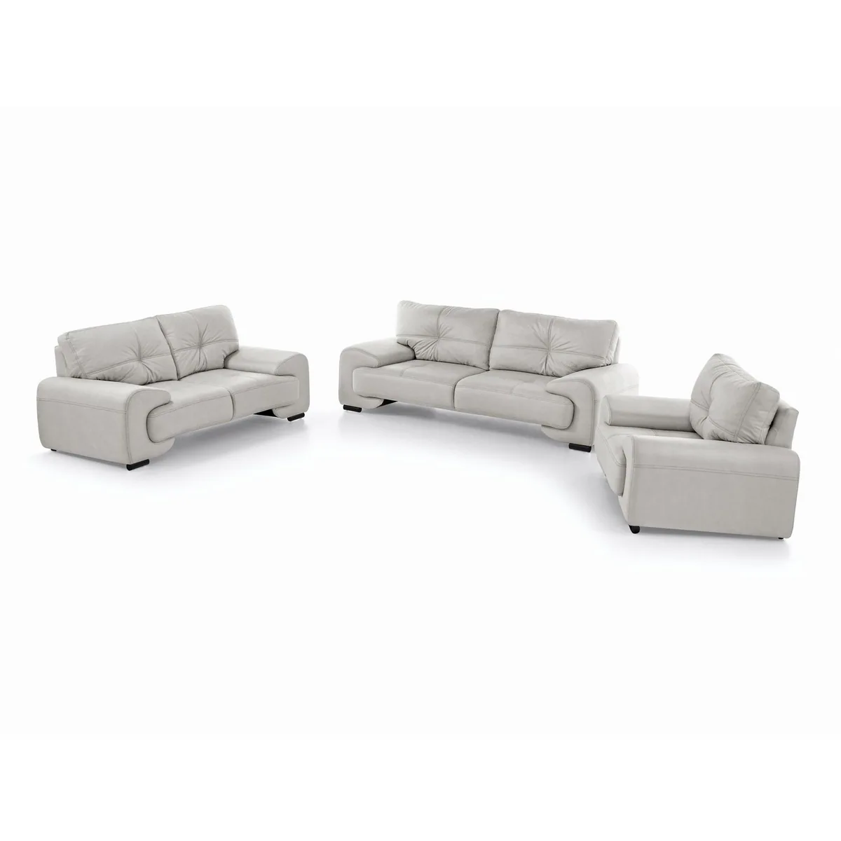 Beautysofa Omega Sofagarnitur, modernes Design, Kunstleder, ideal für Wohnzimmer 2