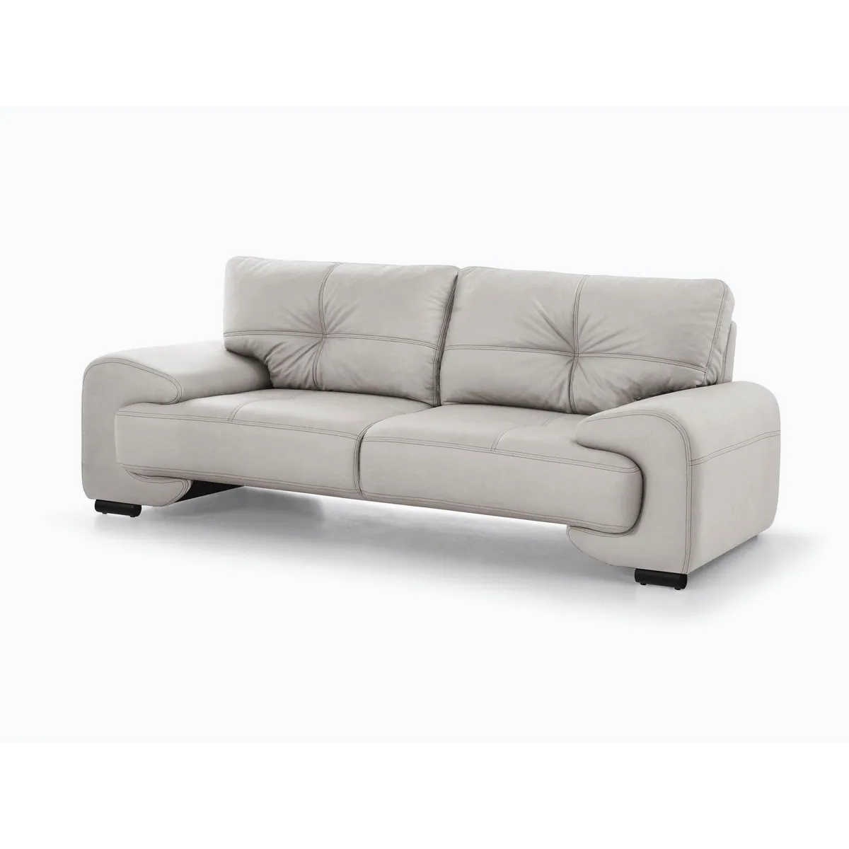 Beautysofa Omega Sofagarnitur, modernes Design, Kunstleder, ideal für Wohnzimmer 3