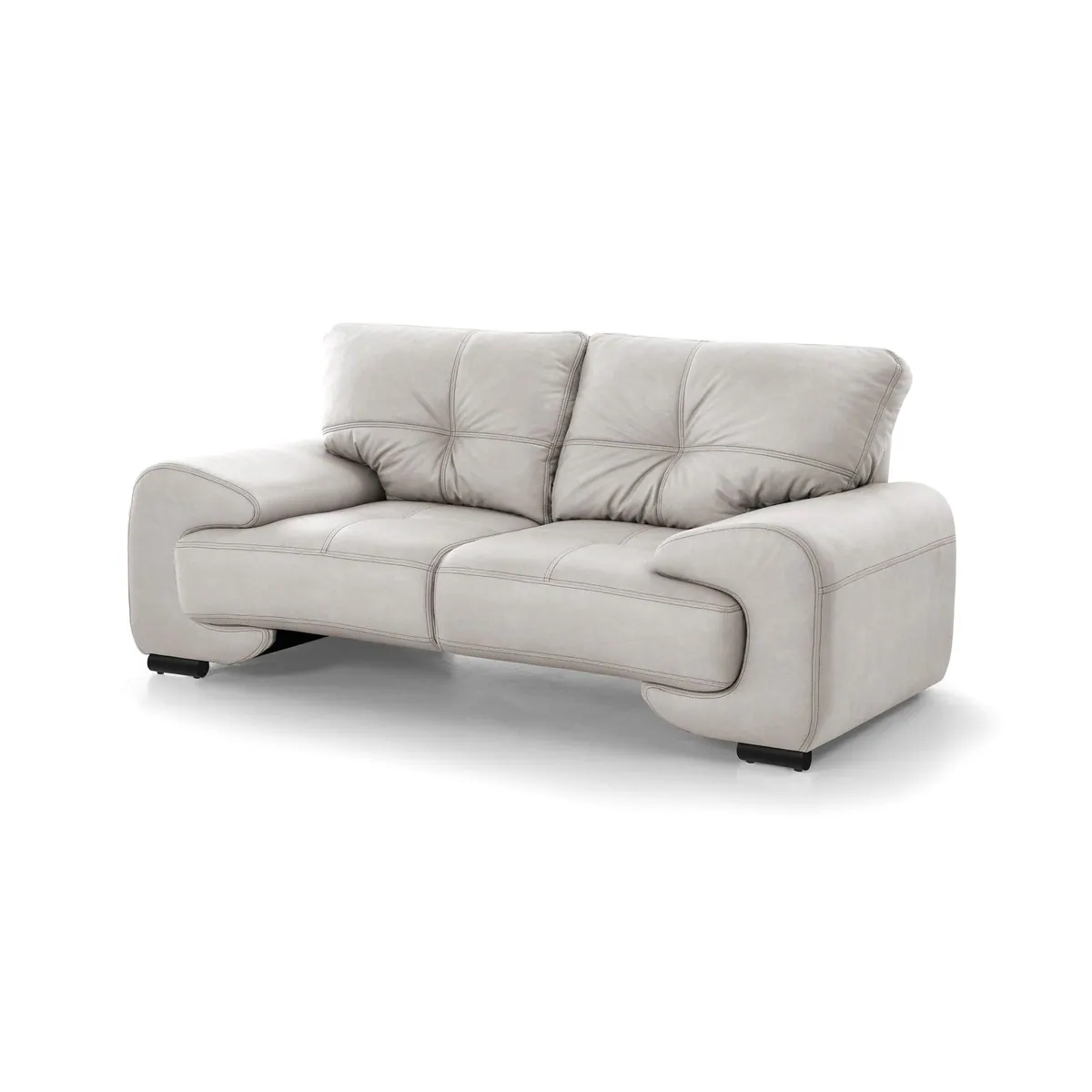 Beautysofa Omega Sofagarnitur, modernes Design, Kunstleder, ideal für Wohnzimmer 5
