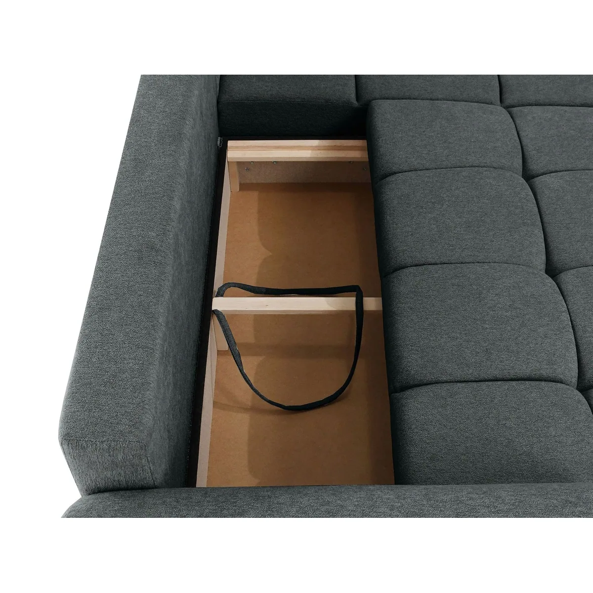 Beautysofa MASSIMO Ecksofa, L-Form mit Ottomane, Schlaffunktion & Bettkasten 5