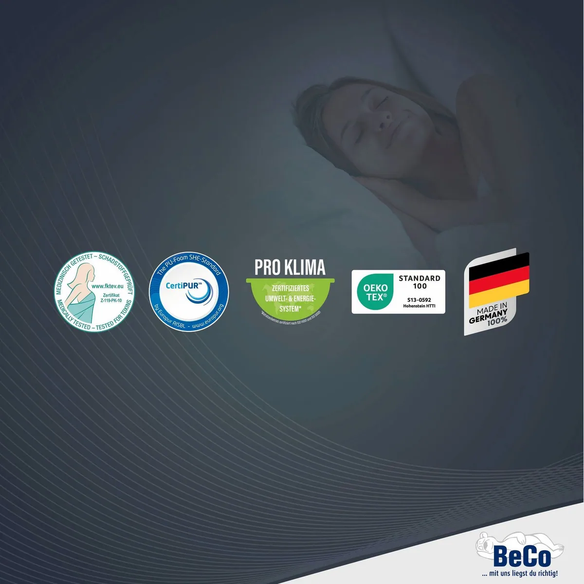 Beco Selection MF Komfortschaummatratze, 7 Zonen, punktelastisch, hygienischer Bezug 3