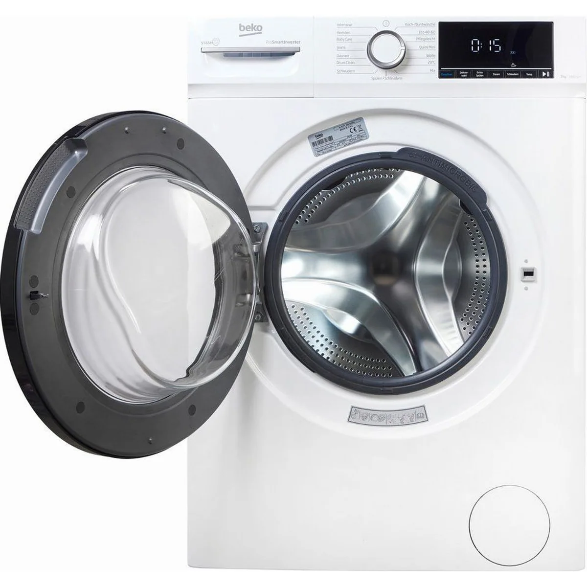 BEKO BM3WFOE741PSA Waschmaschine, 7 kg, 1400 U/min, Dampf-Funktion 2
