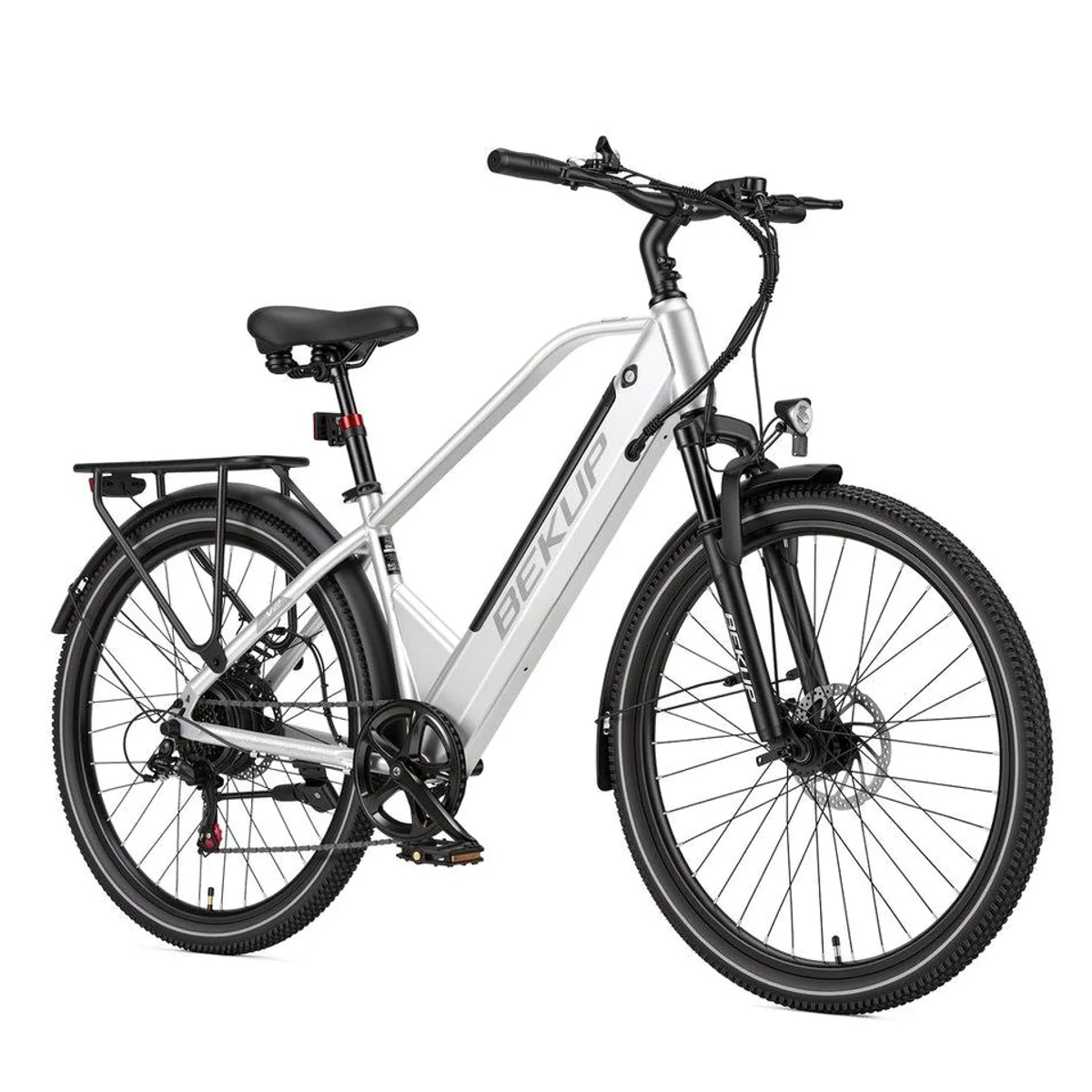 BEKUP V2 E-Bike Cityrad, 522 Wh Akku, 45 Nm, 7 Gang Shimano — für Pendler und Freizeitfahrer
