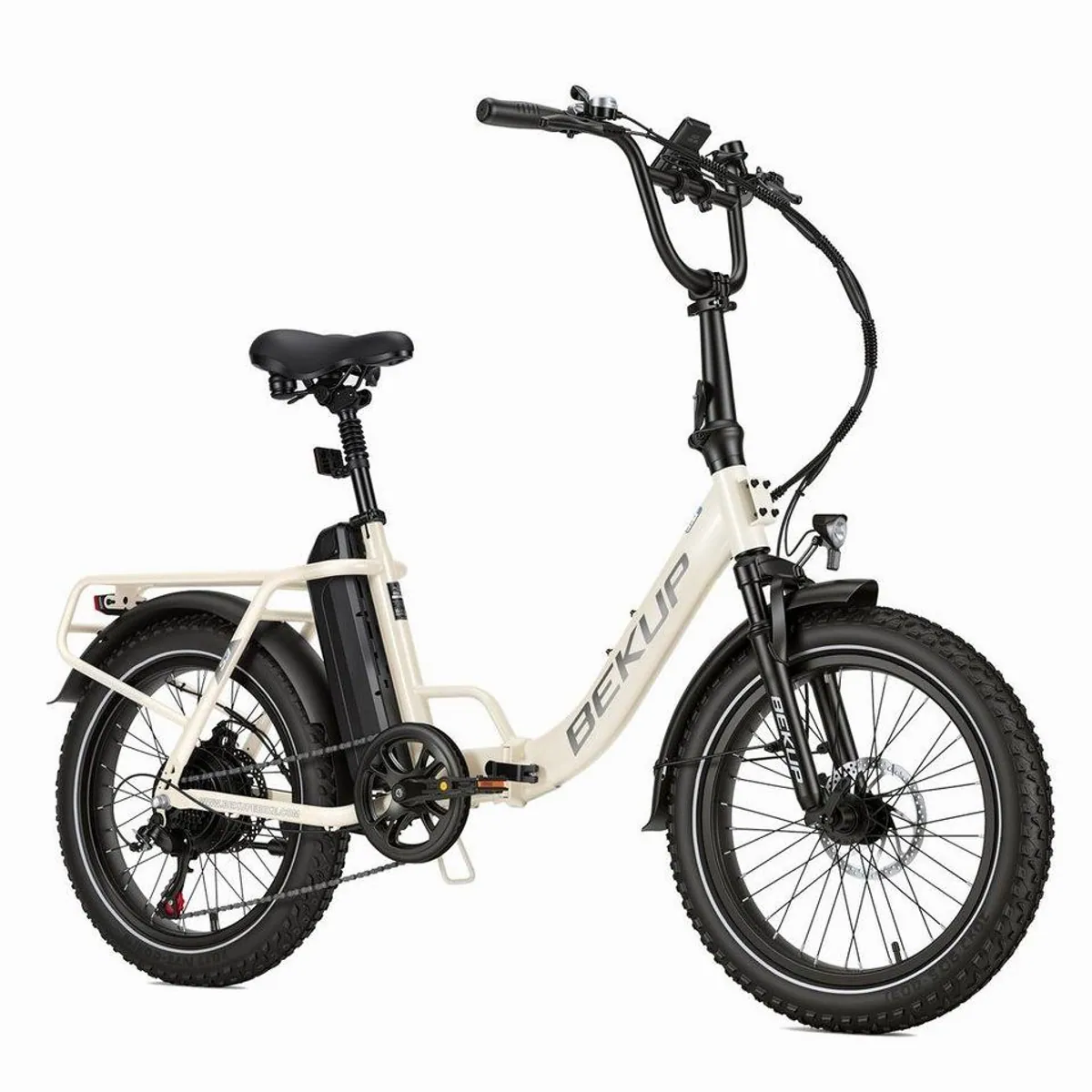BEKUP S3 E-Bike Klapprad, 75 km Reichweite, 7-Gang Shimano, komfortable Federung