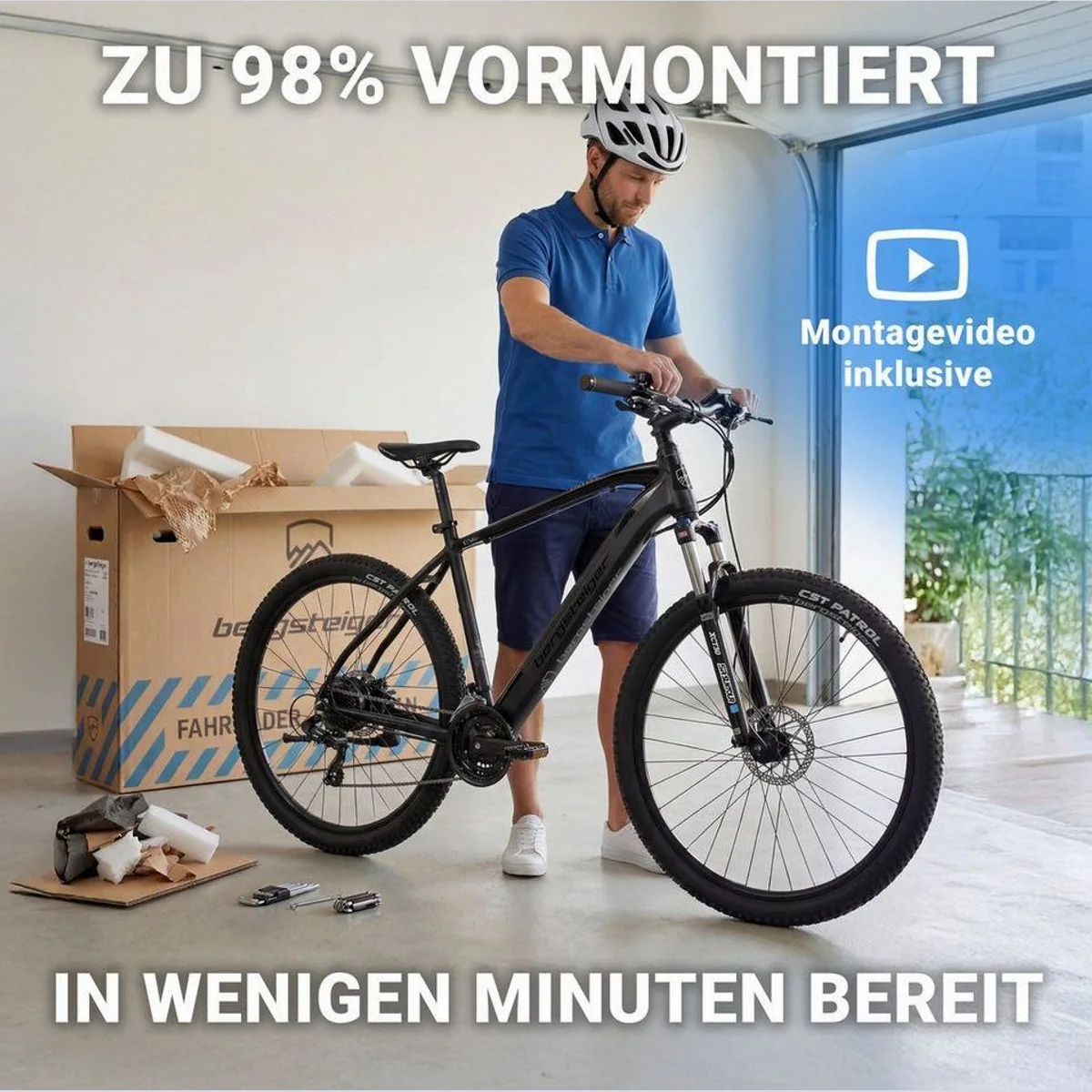 bergsteiger Cannock E-Mountainbike, 250 Watt Motor, 24 Gang, Hydraulikbremsen 5
