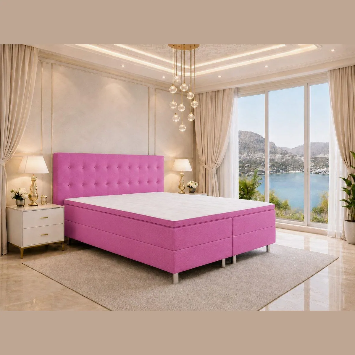 Best for Home Boxspringbett NEO, ergonomischer Schlafkomfort, modernes Design, inklusive Topper