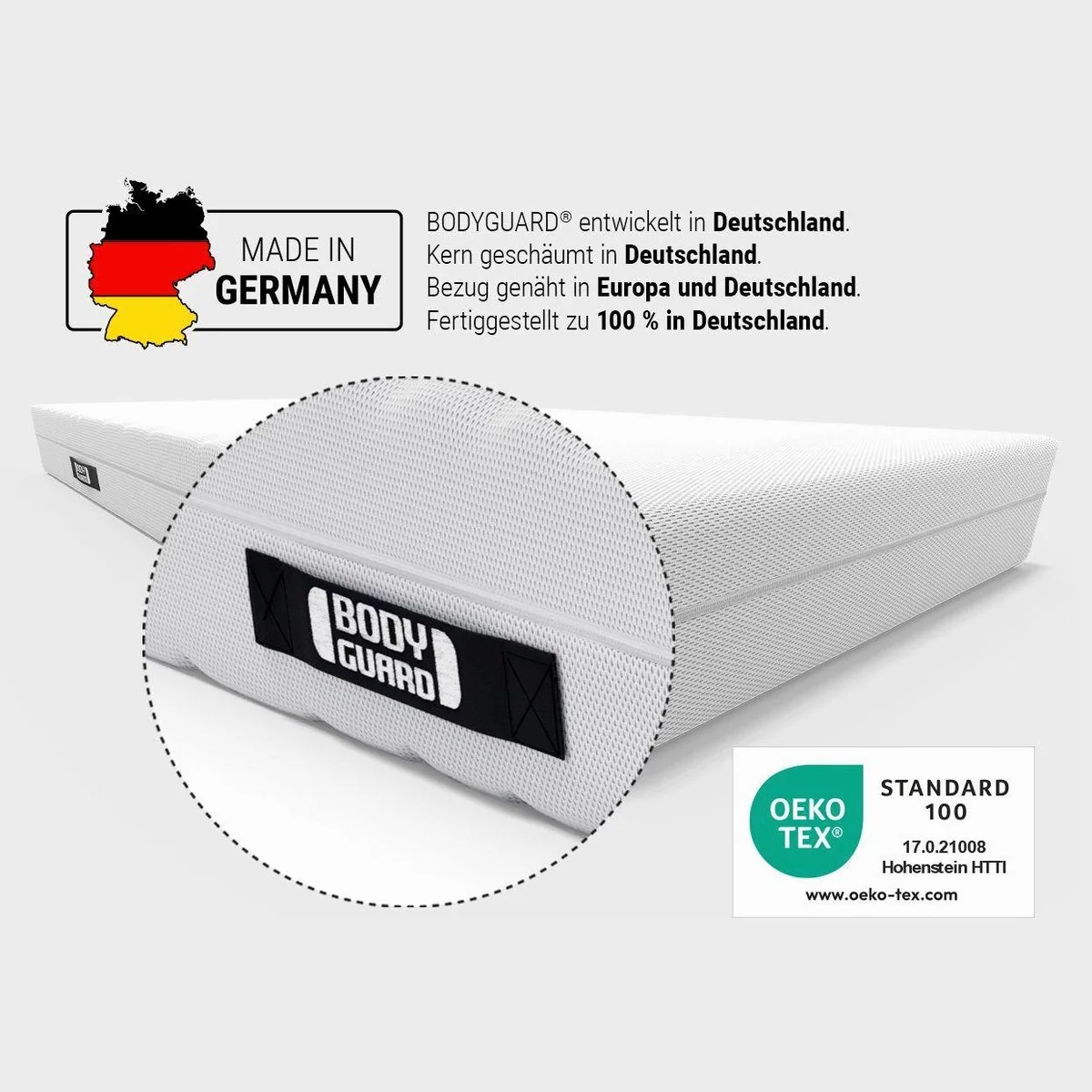 BODYGUARD Anti-Kartell-Matratze, 18,5 cm hoch, atmungsaktiver HyBreeze Bezug 2