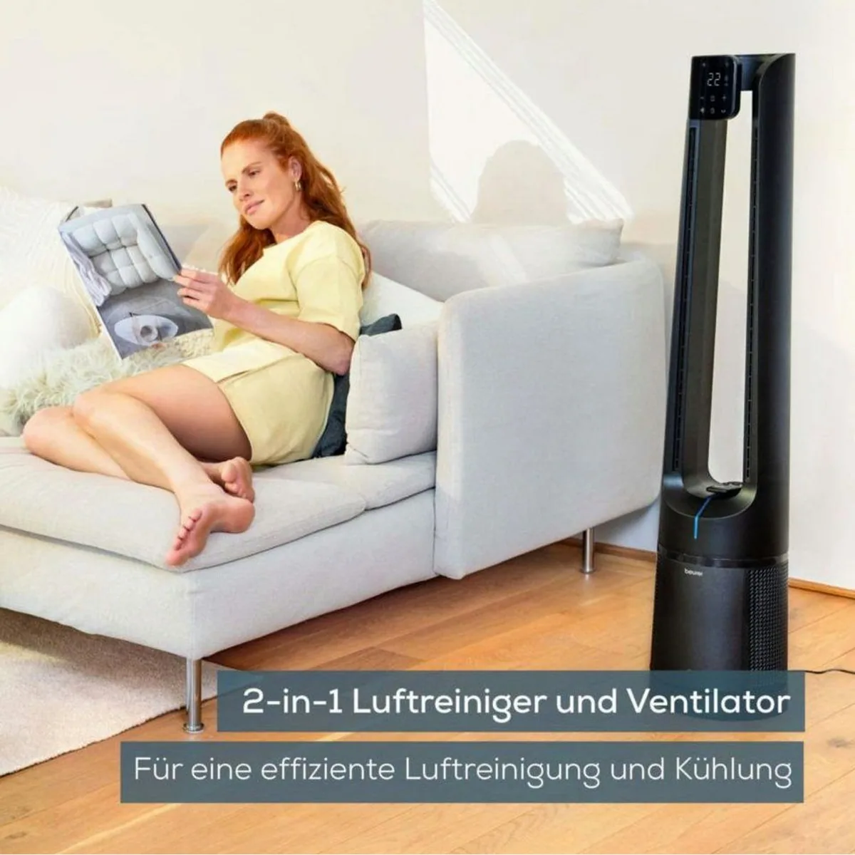 BEURER LV 500 Ventilatorkombigerät, 2-in-1 Luftreiniger & Ventilator, 5 Programme 2