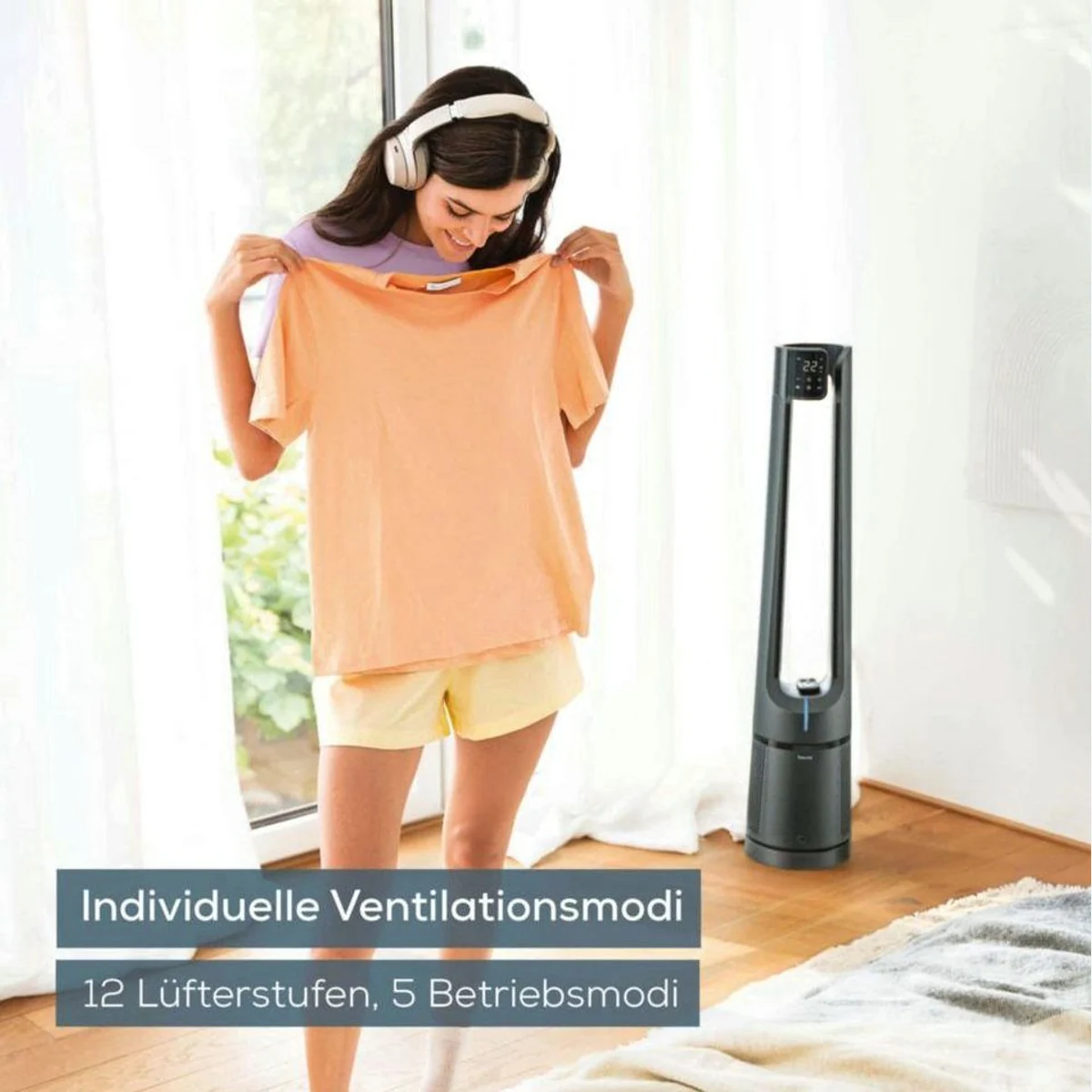 BEURER LV 500 Ventilatorkombigerät, 2-in-1 Luftreiniger & Ventilator, 5 Programme 5
