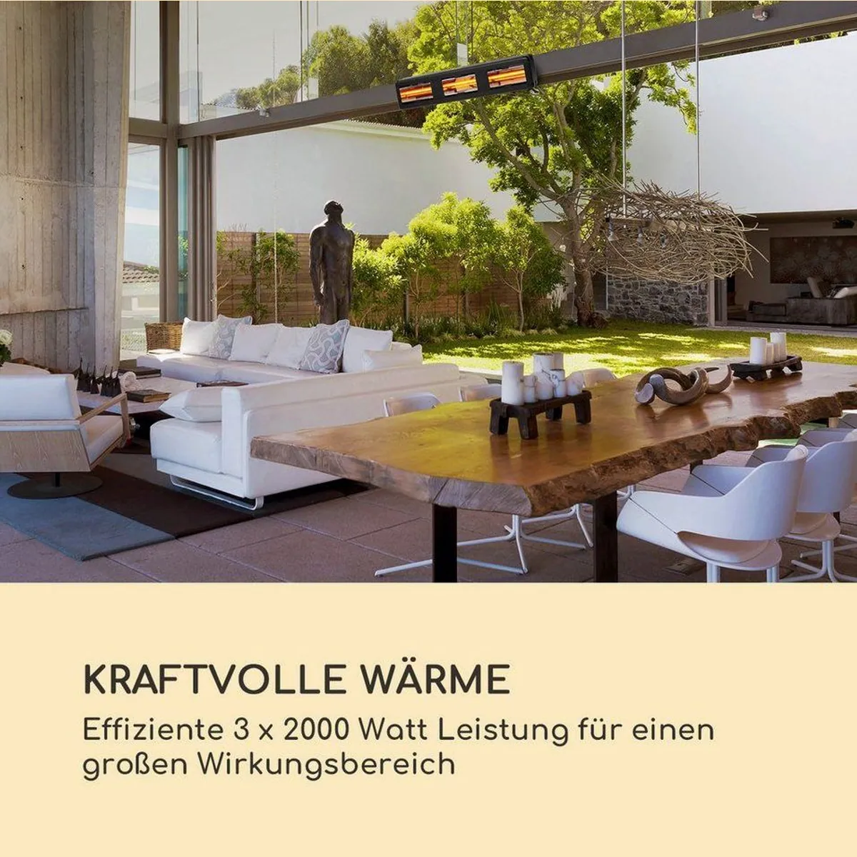 blumfeldt Heat Giant Infrarotheizung, 2000 W Leistung, IP44/IP65-zertifiziert 3