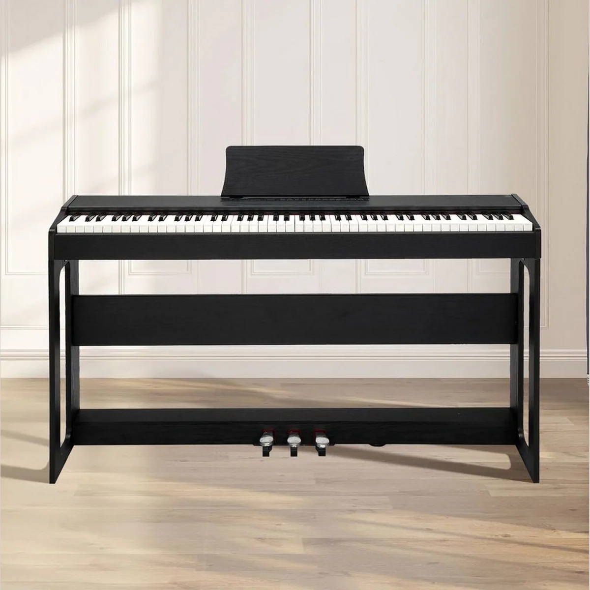 Bonnlo Digitalpiano 88 Tasten, vollgewichtete Tasten, Bluetooth, Kopfhörermodus